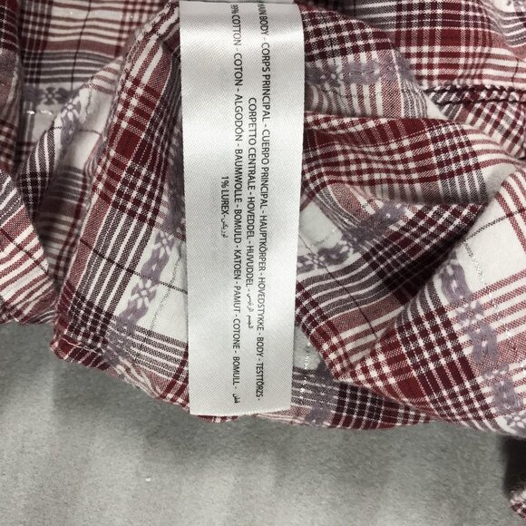 Ariat Shirt Womens Small Red White Plaid Western Pearl Snap Long Sleeve Cowboy - Picture 5 of 9